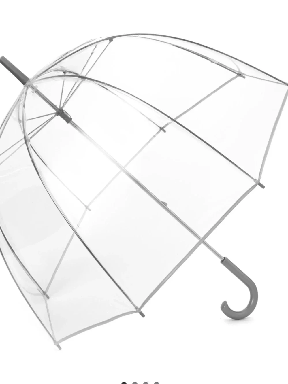 totes Clear Bubble Umbrella Set with Gray Silver Hooks (5-Pack)